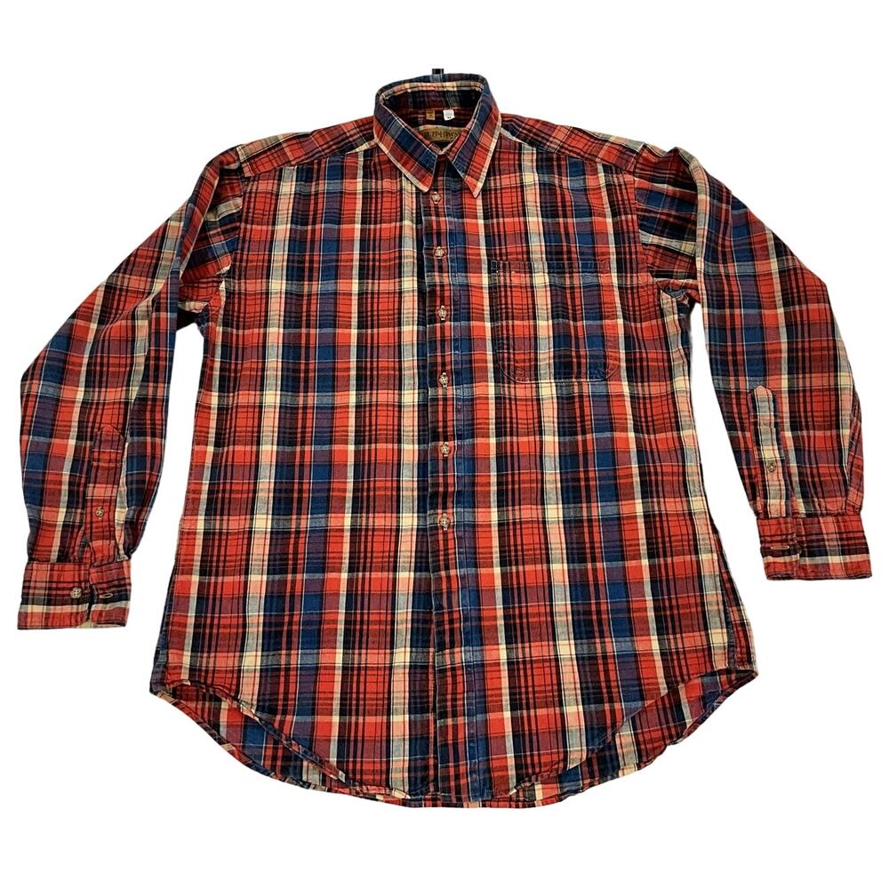 Ruff Hewn Men's Size Medium Button Up Long Sleeve Shirt Plaid